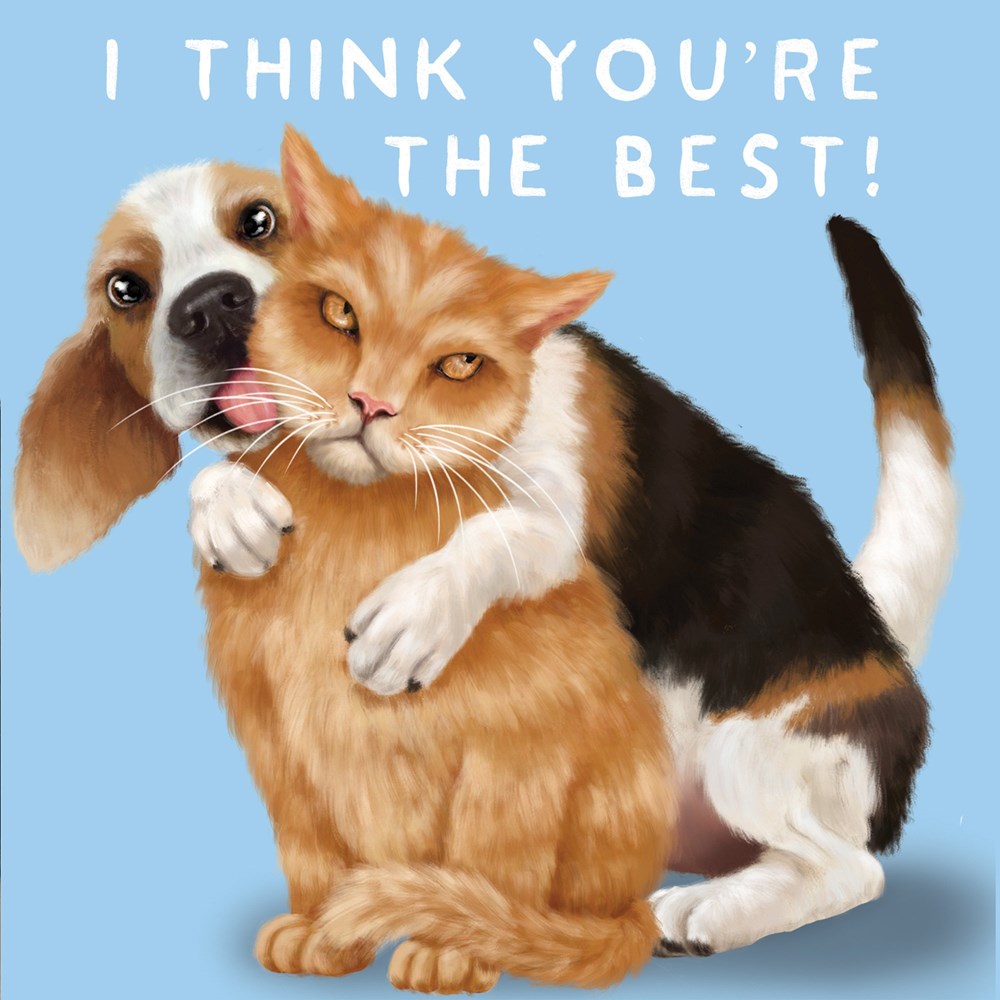 La La Land Cat and Dog Greeting Card - You're The Best