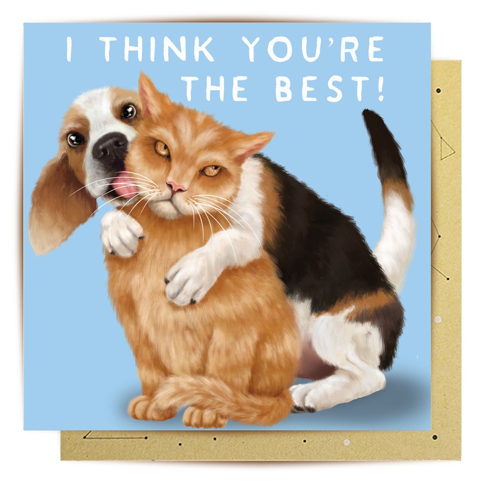 La La Land Cat and Dog Greeting Card - You're The Best