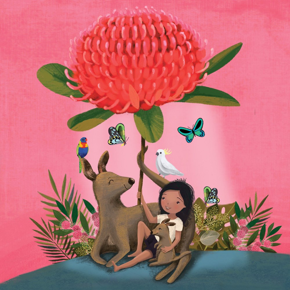 La La Land: Greeting Card Waratah Girl