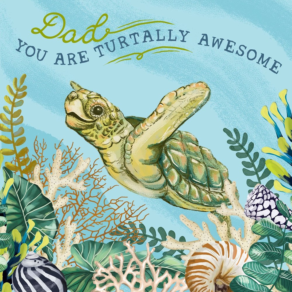 La La Land: Greeting Card Turtally Awesome Dad