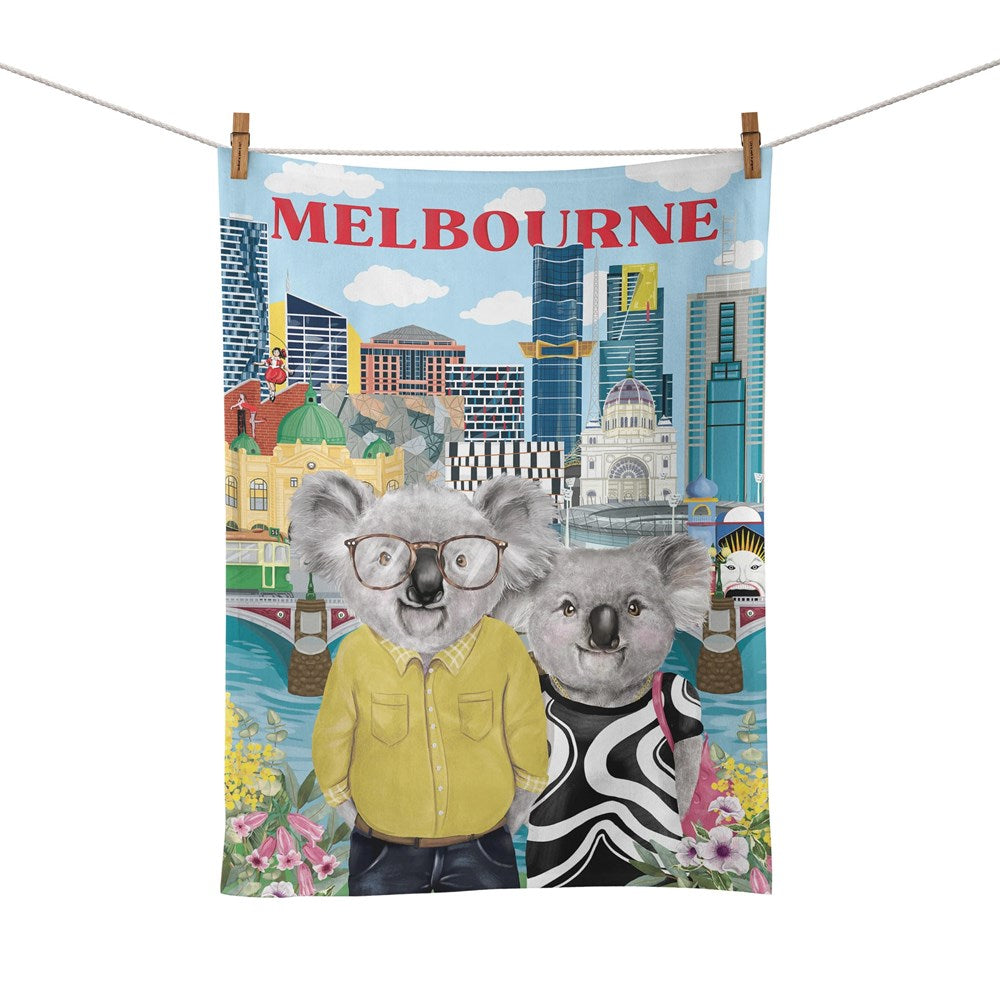 La La Land Tea Towel - Happy Days Melbourne Koalas