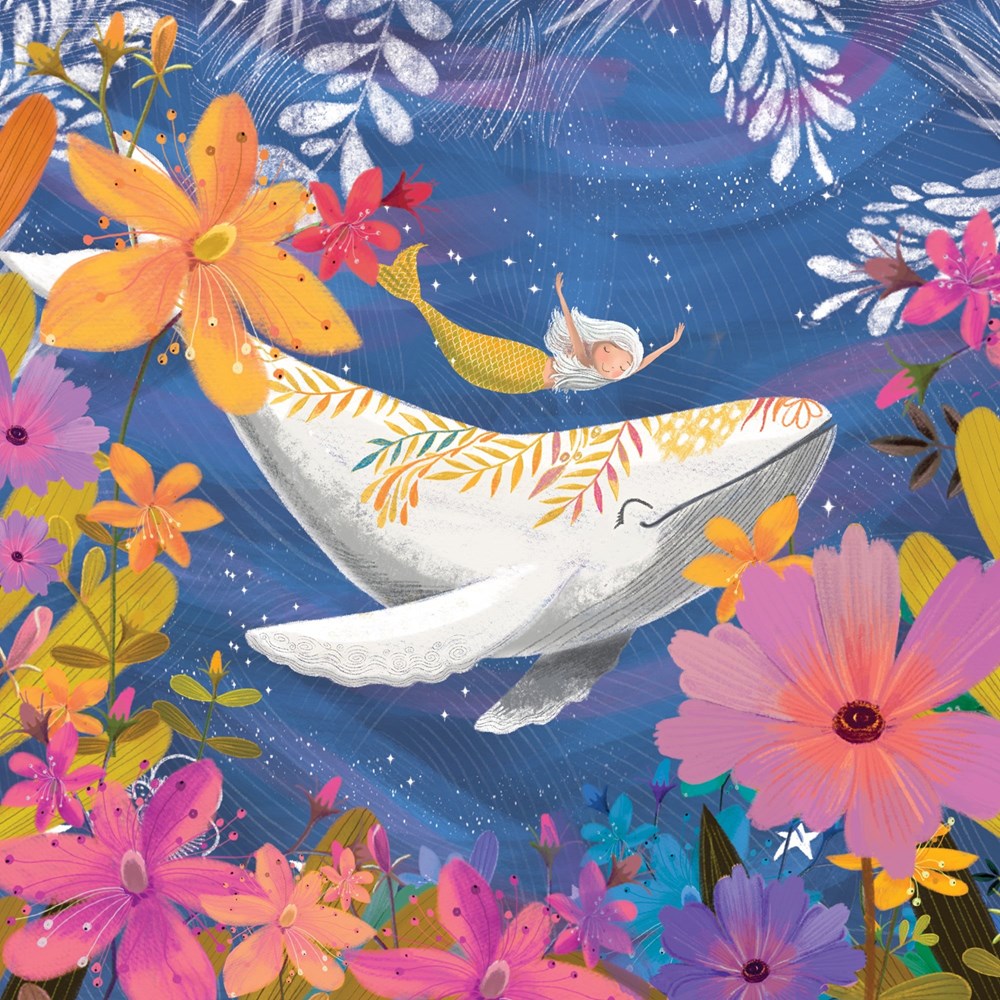 La La Land Greeting Card - Mermaid Whale
