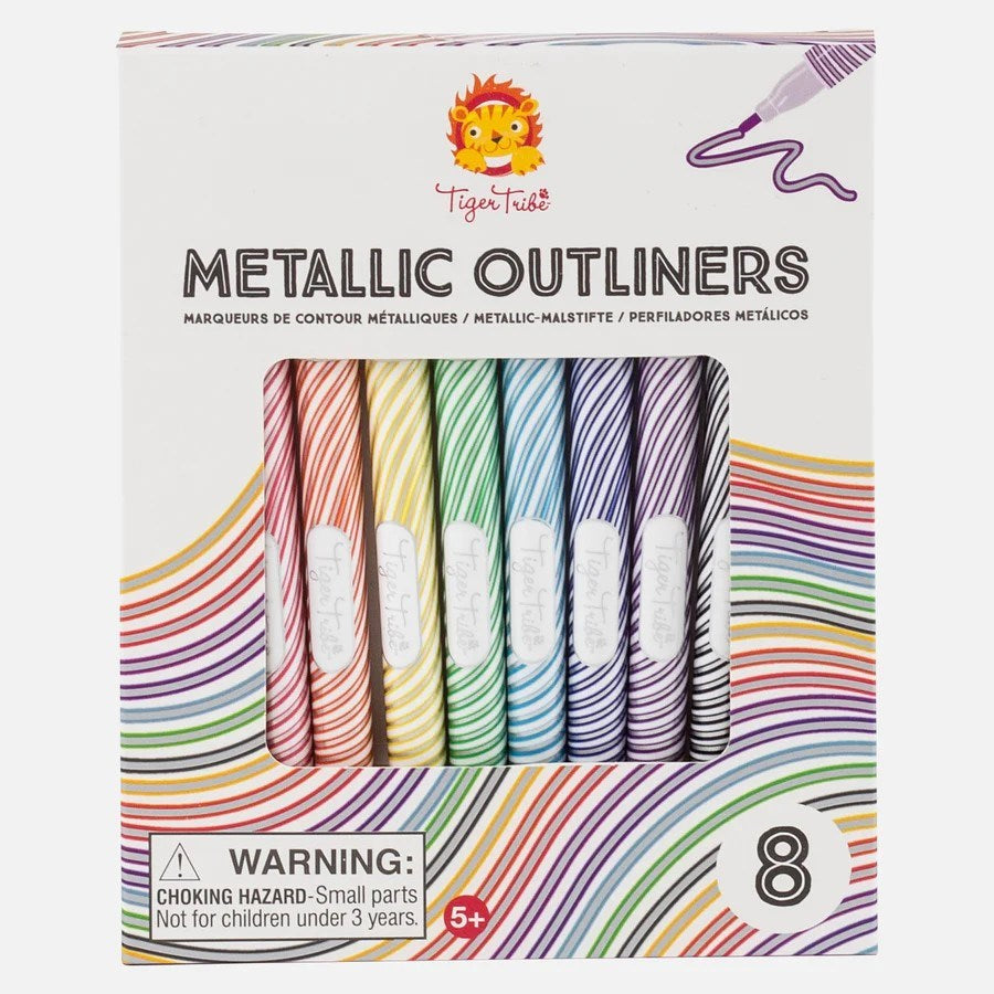 Tiger Tribe Metallic Outliners - Set Of 8