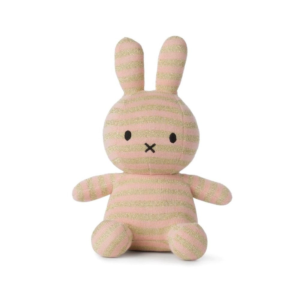 Miffy: Sitting Organic Cotton Sparkle Stripe Pink