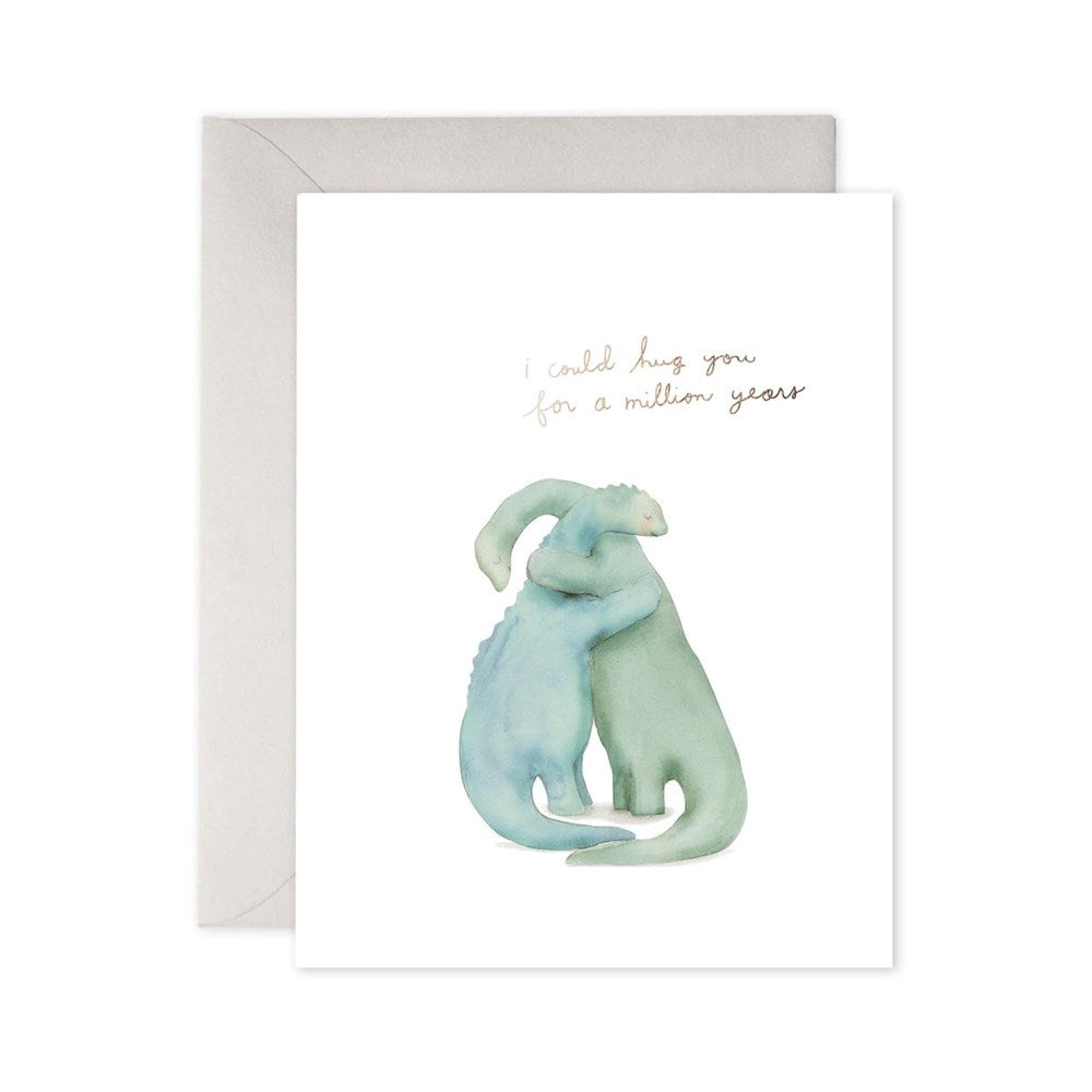 E. Frances Paper Dinosaur Greeting Card - Million Year Hug