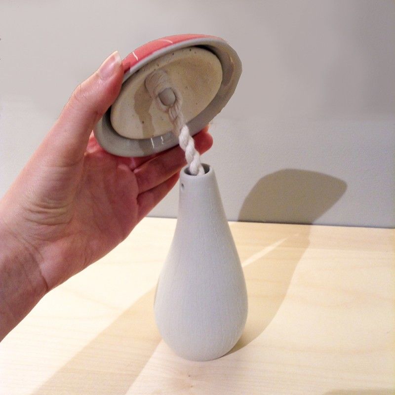 Dhanabadee Ceramics Black Mushroom Diffuser - Large