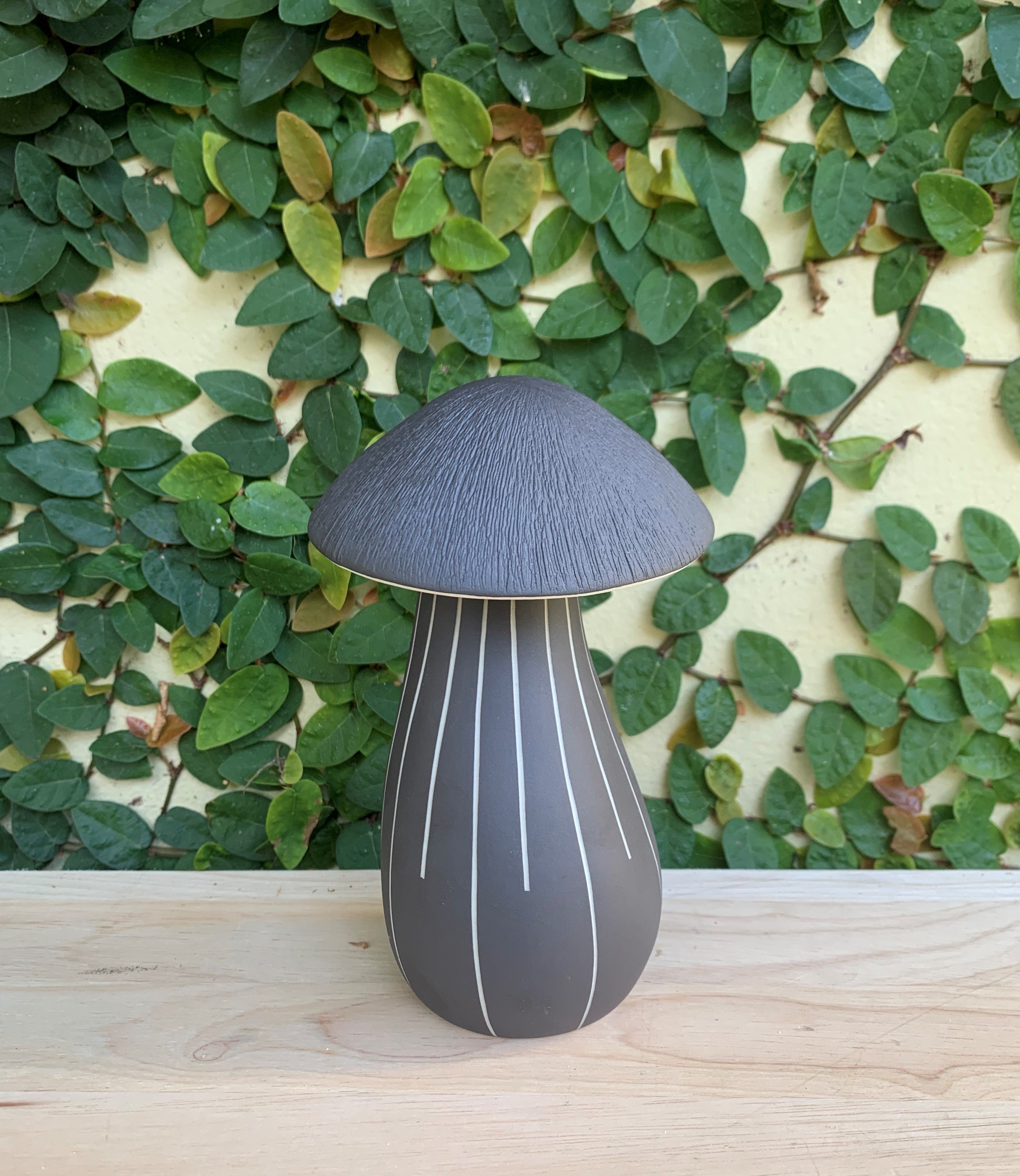 Dhanabadee Ceramics Black Mushroom Diffuser - Large
