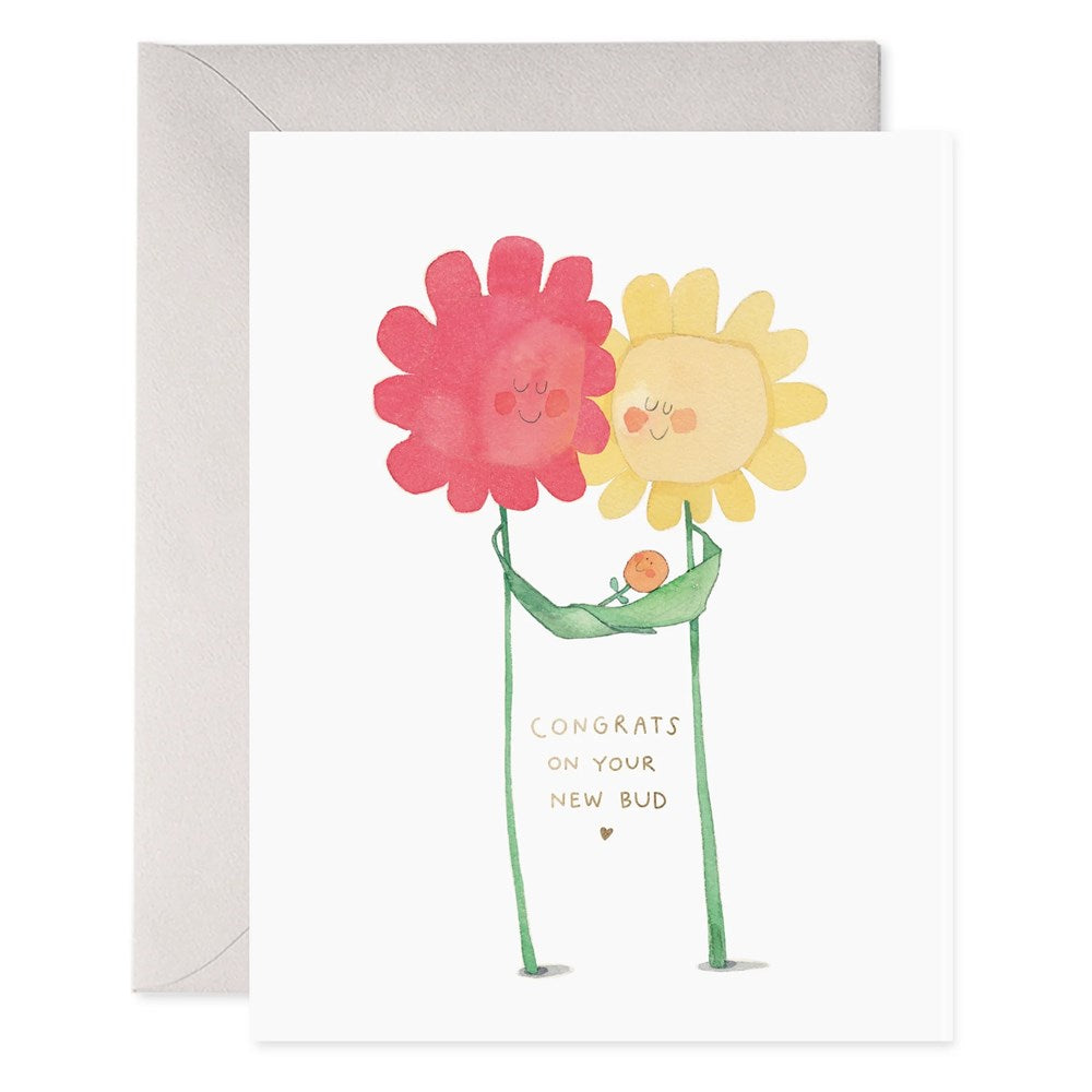 E. Frances Paper: Foil Greeting Card New Bud