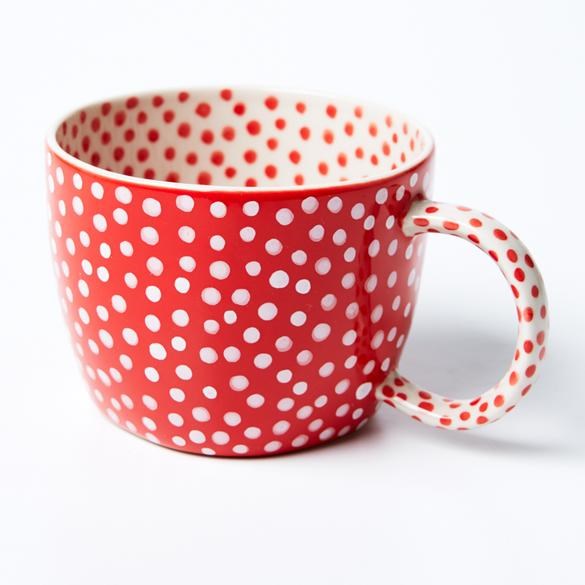 Jones & Co Chino Mug - Red Polka Dot
