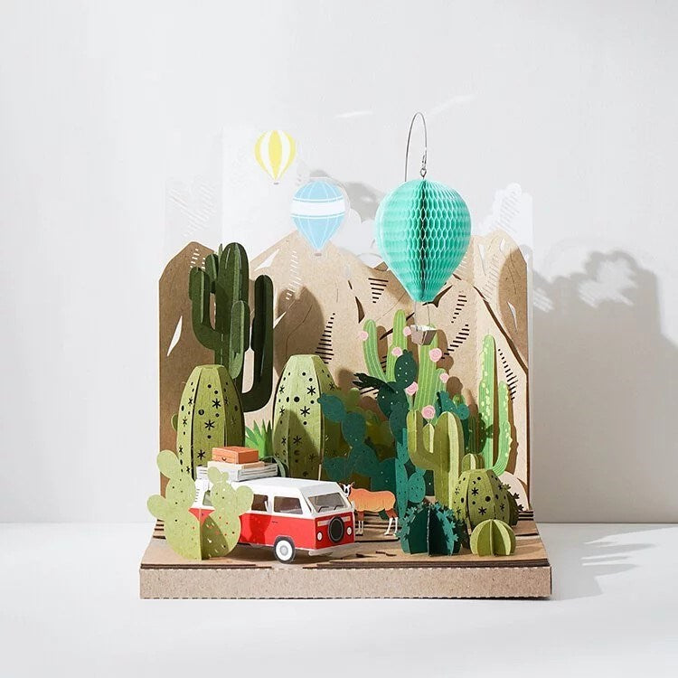 Paper Thoughts Balloon Trip Lasercut Paper Model