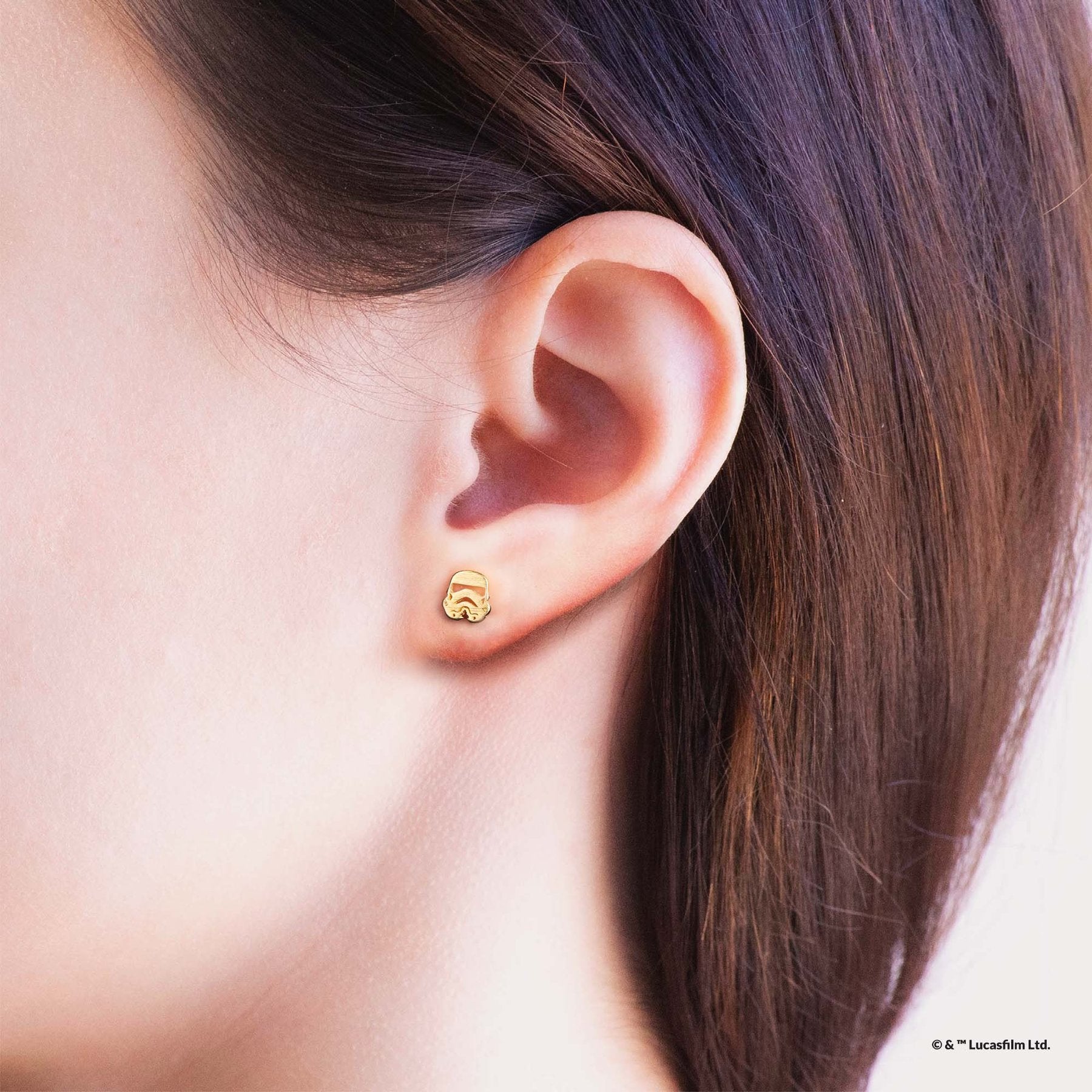 Short Story Star Wars Earrings - Darth Vader & Stormtrooper Gold