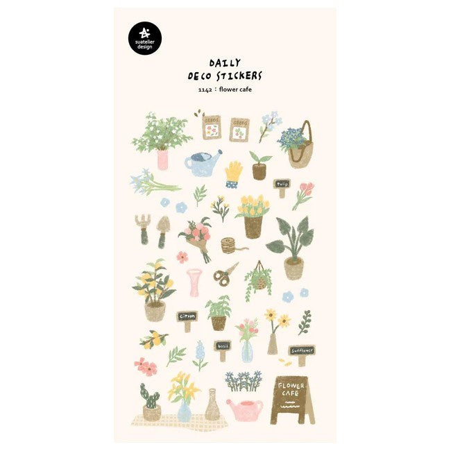 Stickers: Flower Cafe