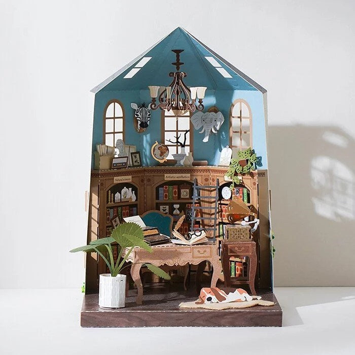Paper Thought: Lasercut Paper Model Classic Study Room