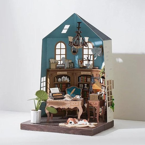Paper Thought: Lasercut Paper Model Classic Study Room