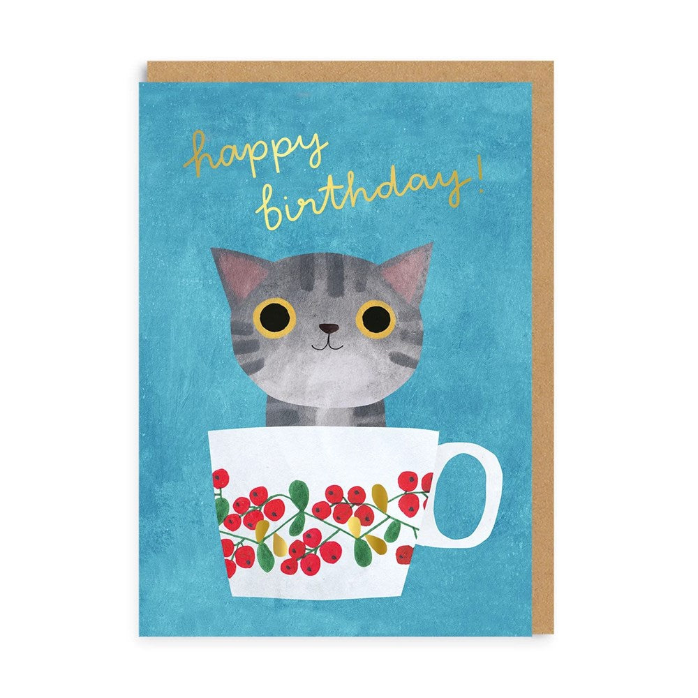 Ohh Deer Foil Greeting Card - Teacup Kitten