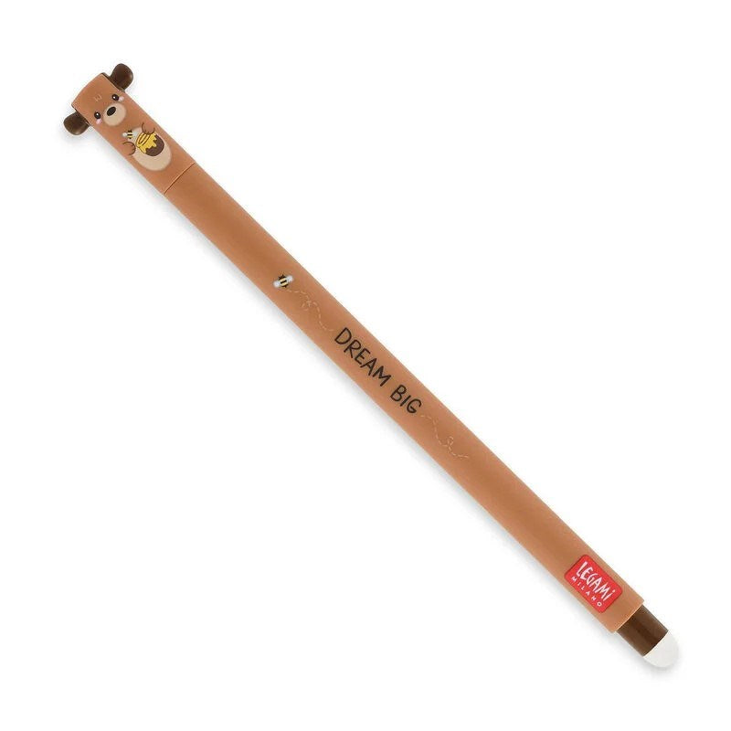 Legami Bear Erasable Gel Pen - Red Ink
