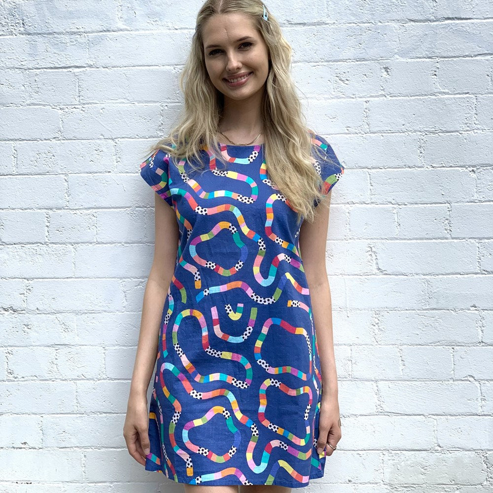 Rainbow Topographic Women's Dress