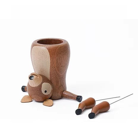 Wooderful Life Wooden Planter - Upside Down Deer