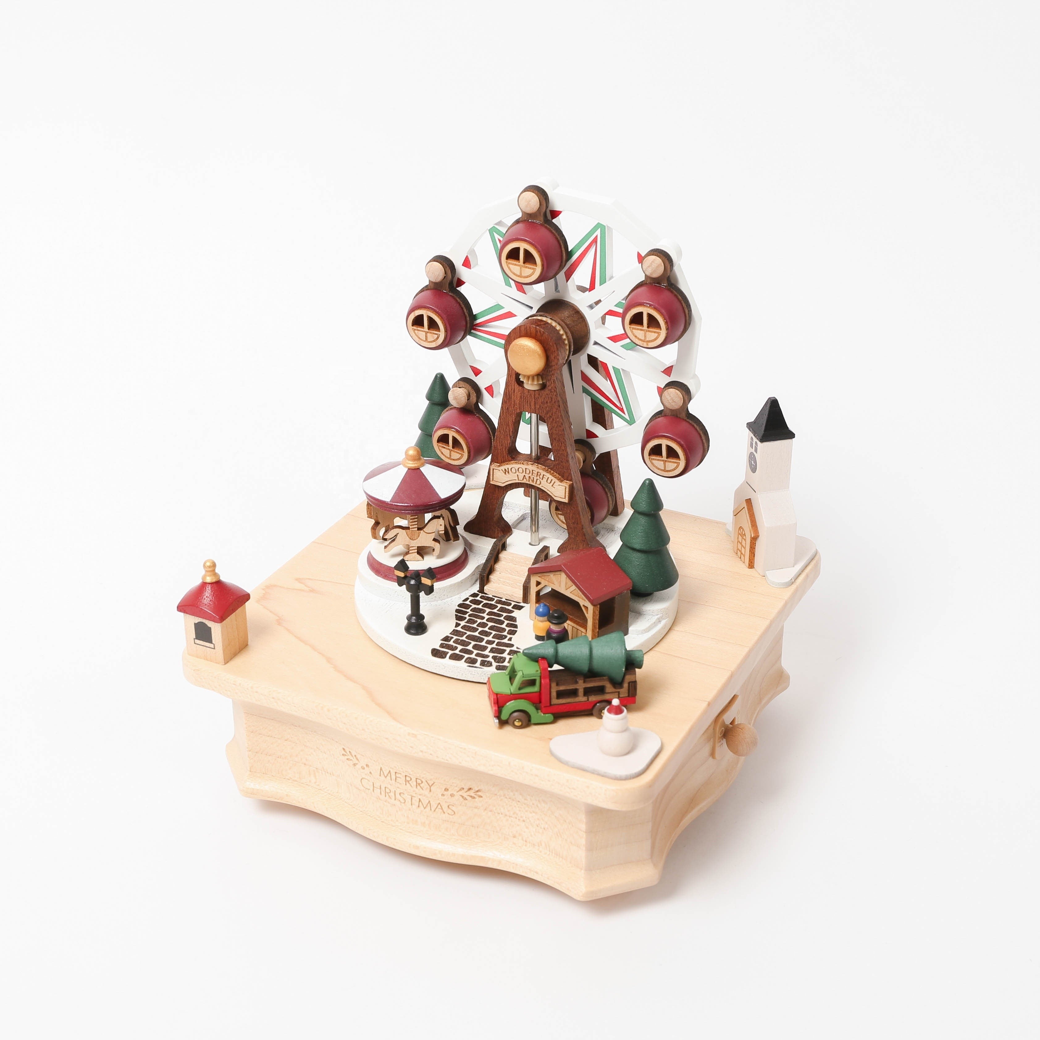 Wooderful Life Christmas Ferris Wheel Music Box