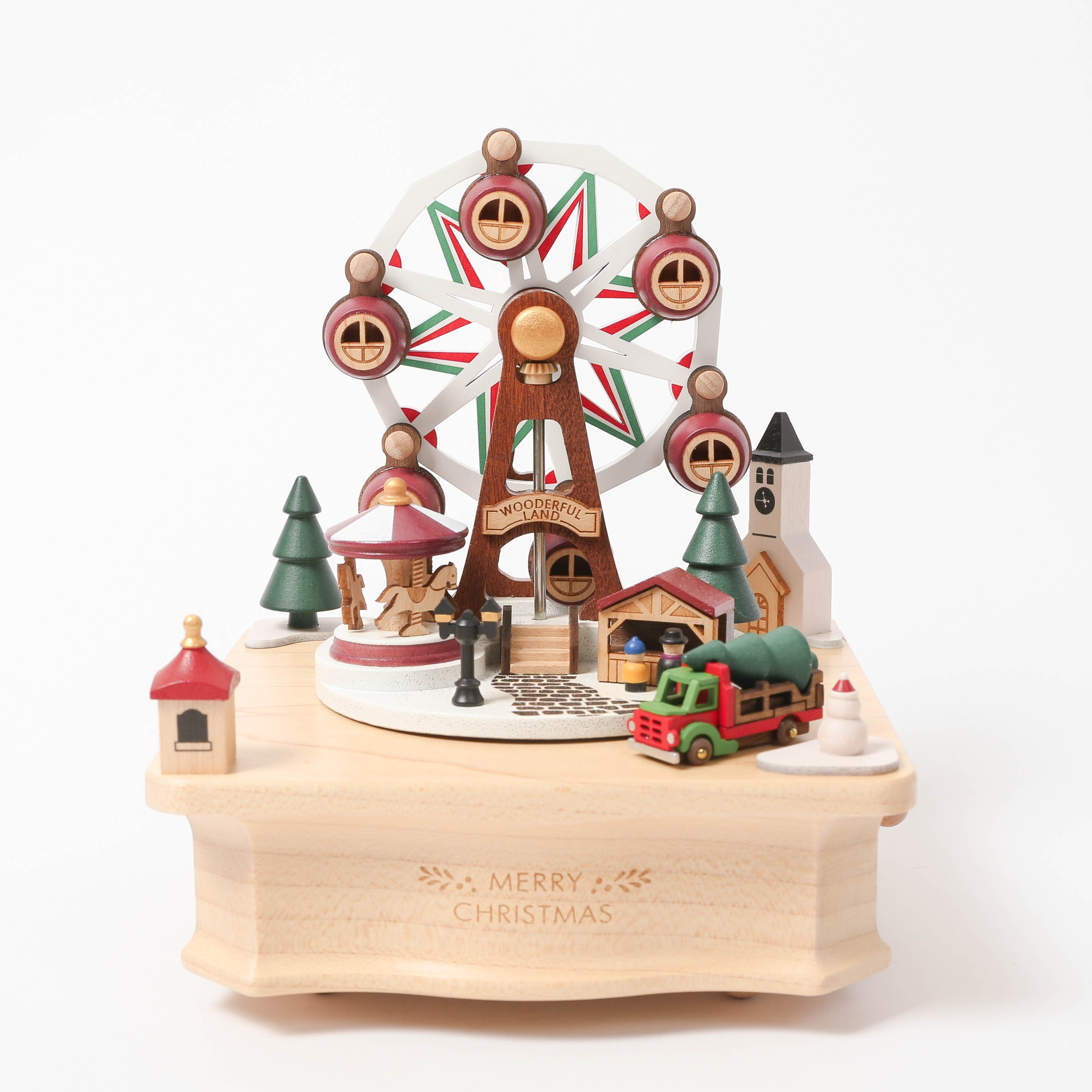 Wooderful Life Christmas Ferris Wheel Music Box