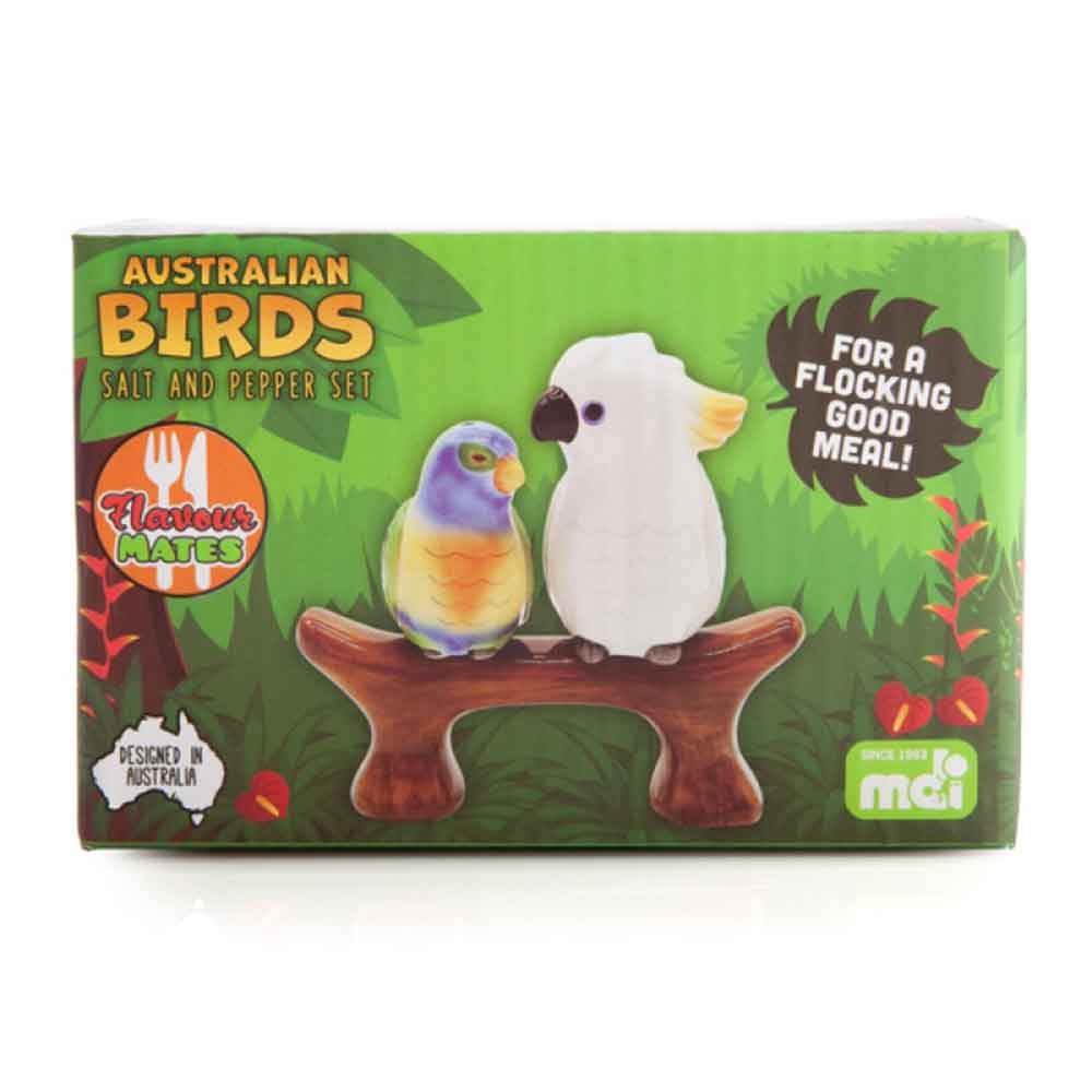 Aussie Birds Salt & Pepper Set - Cockatoo & Lorikeet